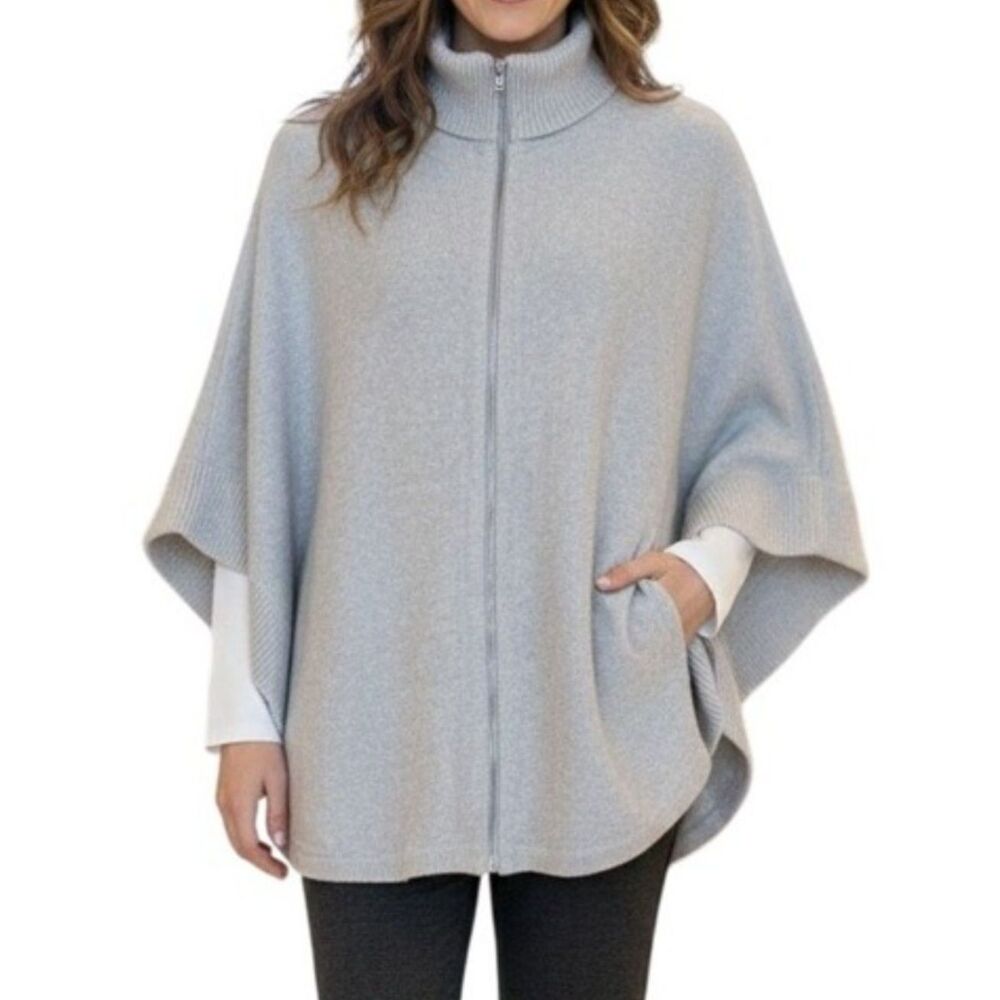 J. Jill Full Zip Poncho Sweater 3X NWT